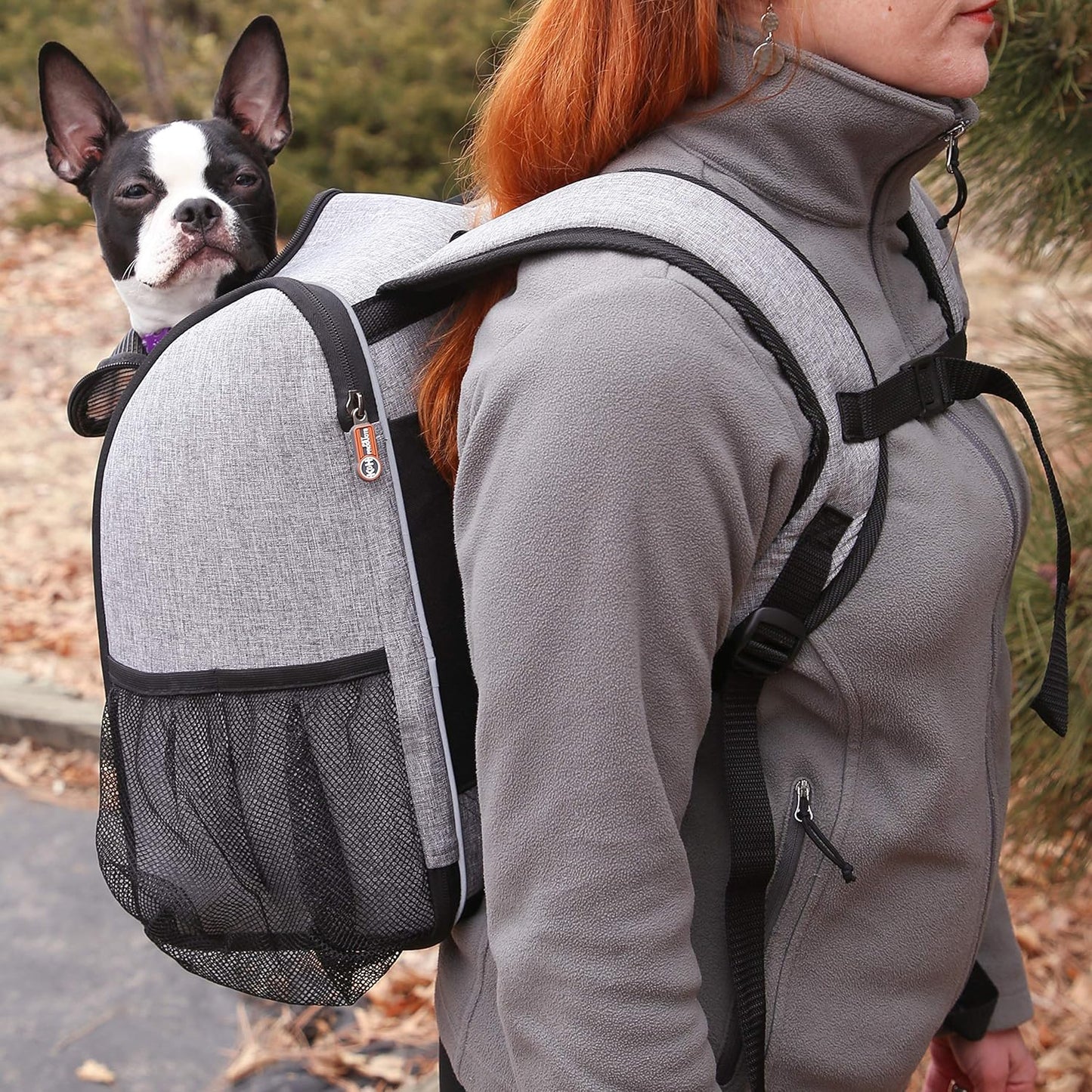 PET PRODUCTS Travel Bike Backpack for Pets Gray 9.5 X 14 X 15.75 Inches