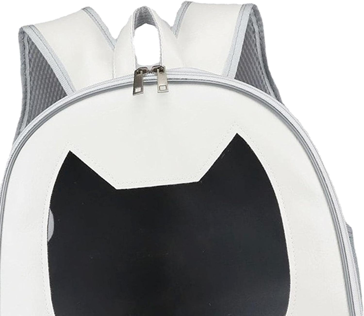 Durable Carrier Backpack Ventilated Transparent Portable Large Carrying Backpack for Small Pets Outdoor Walking (White)