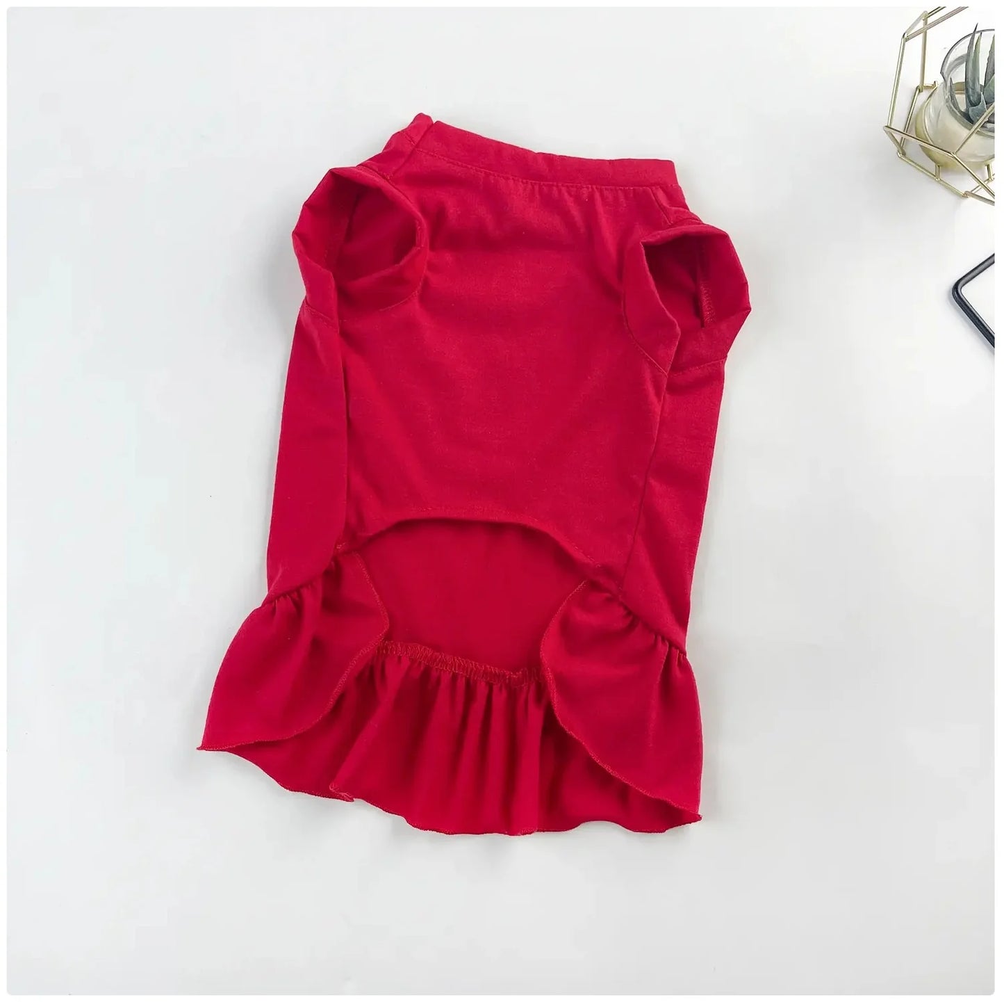 Cute Ruffle Dog & Cat Mini Dress - Soft Pet Apparel for Small Pets