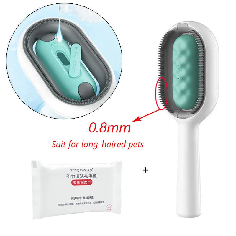 Professional Double-Sided Pet Grooming Brushes for Cats and Dogs with Wipes - Essential Accessories for Pet Care