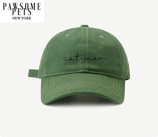CAT MOM HAT - OLIVE GREEN
