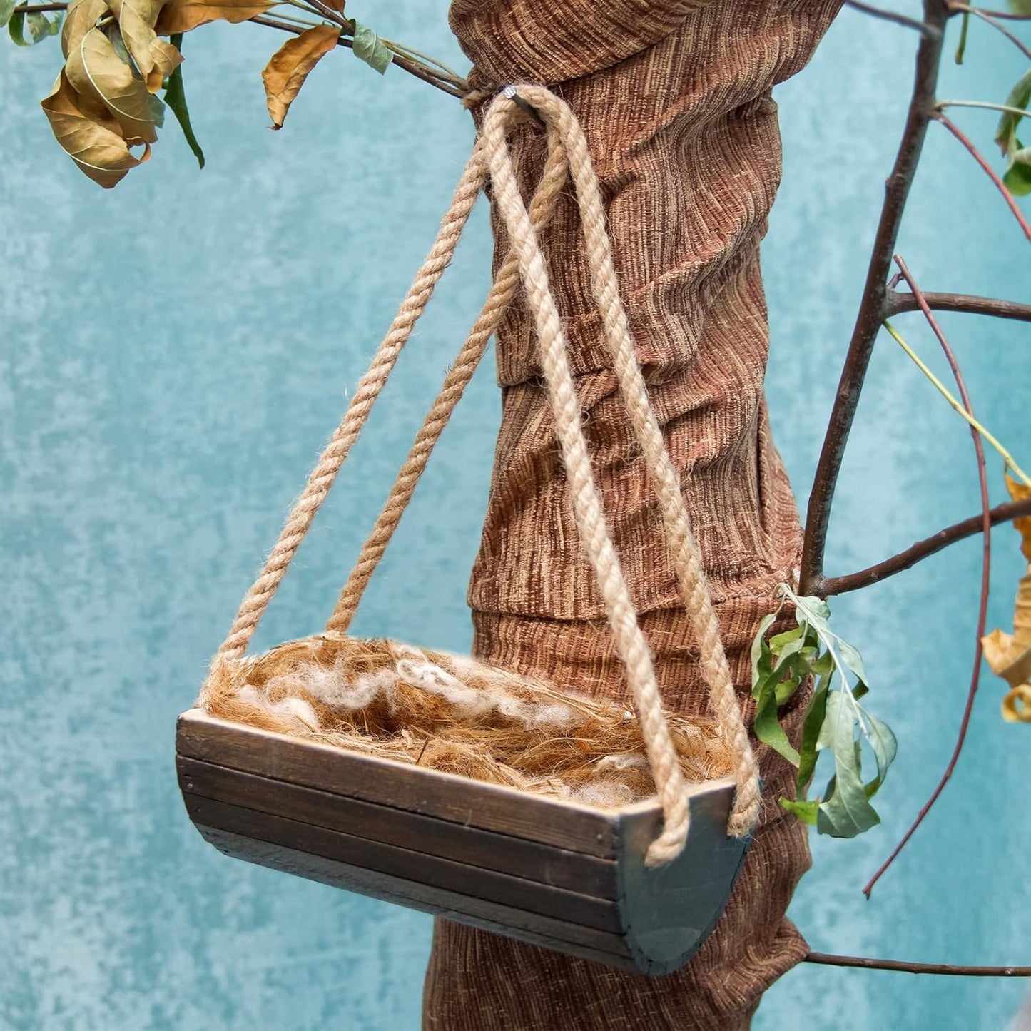 120G/4.23 Oz Bird Nesting Materials Mixing Parakeet Nest Material Finch Bird Bedding Hideouts for Canary Coconut for Tree Trunks Cages Garden Yard Home Party Easter Decor