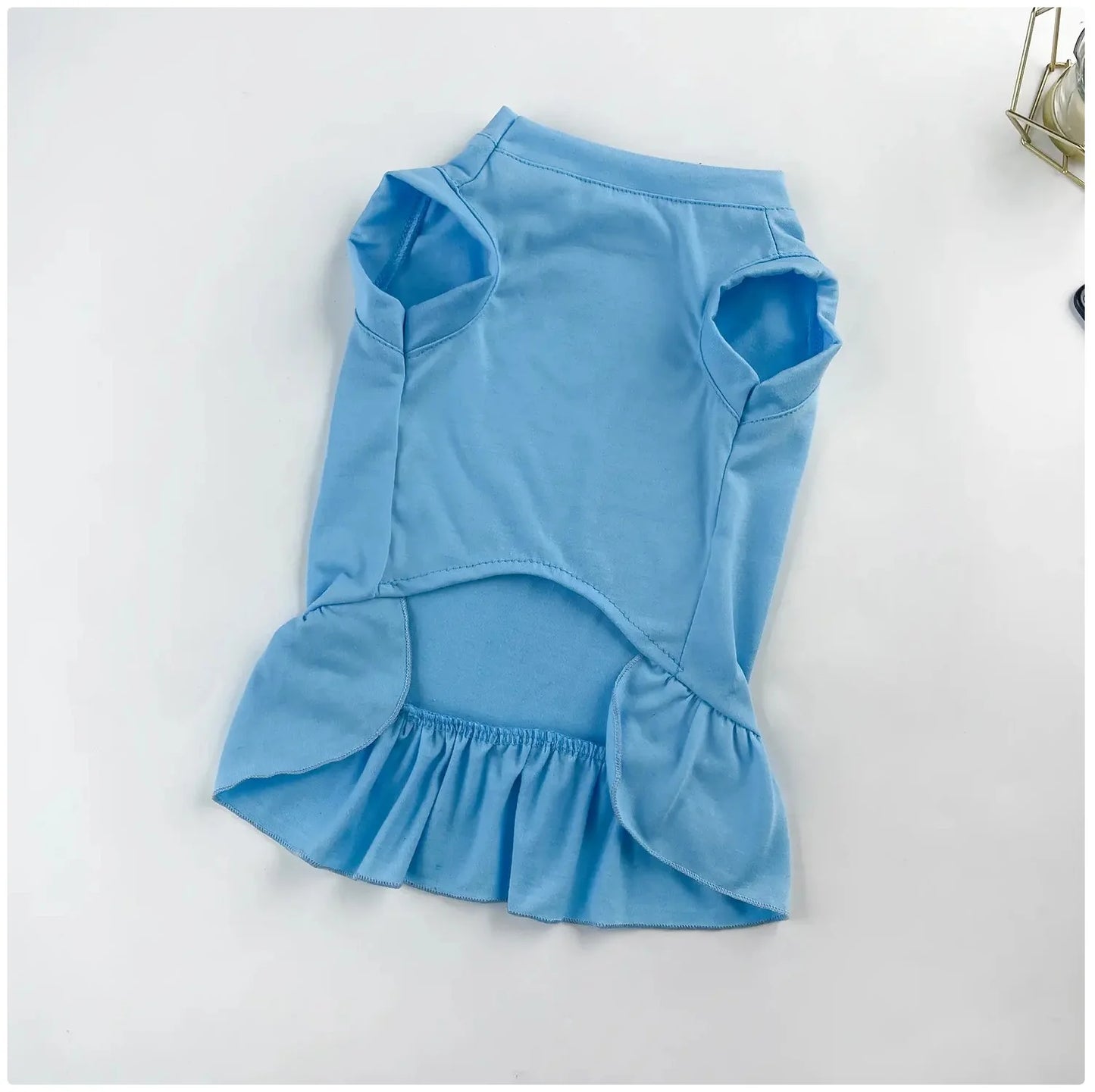 Cute Ruffle Dog & Cat Mini Dress - Soft Pet Apparel for Small Pets