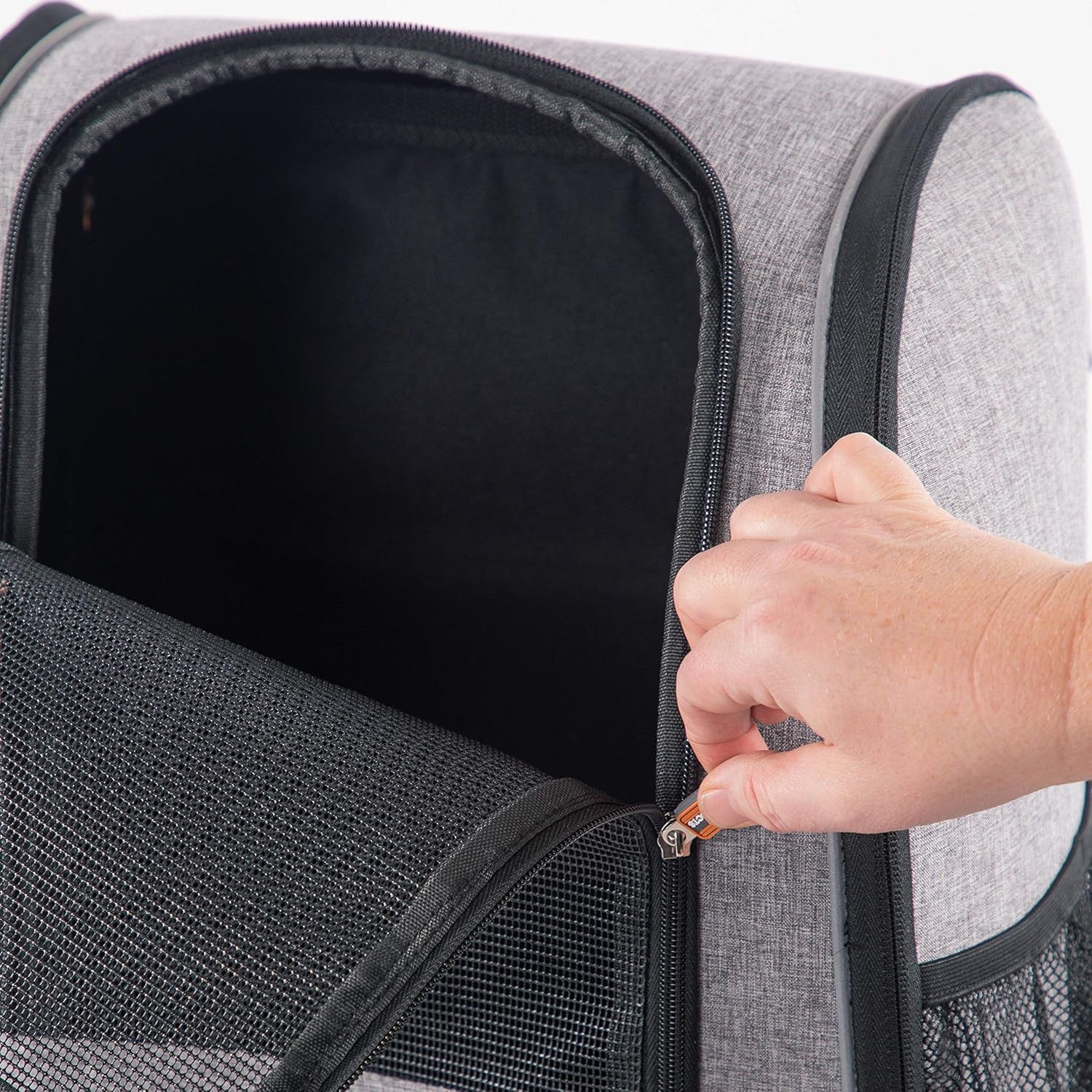 PET PRODUCTS Travel Bike Backpack for Pets Gray 9.5 X 14 X 15.75 Inches