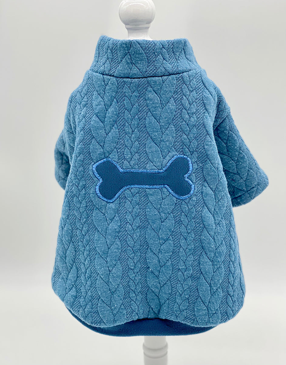 DCNY Adirondack Blue Cable Knit Sweater