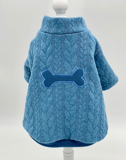 DCNY Adirondack Blue Cable Knit Sweater
