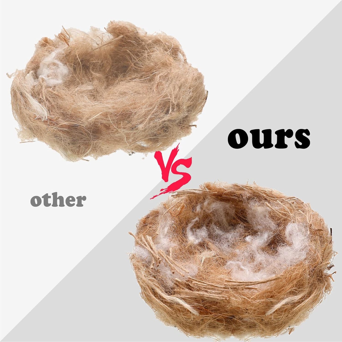 120G/4.23 Oz Bird Nesting Materials Mixing Parakeet Nest Material Finch Bird Bedding Hideouts for Canary Coconut for Tree Trunks Cages Garden Yard Home Party Easter Decor